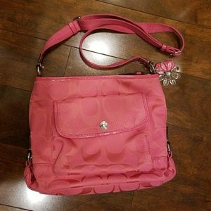 Coach coral crossbody purse